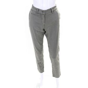 Masons Womens Mid Rise Slim Leg Sateen Ankle Chino Pants Olive Green Size IT 42